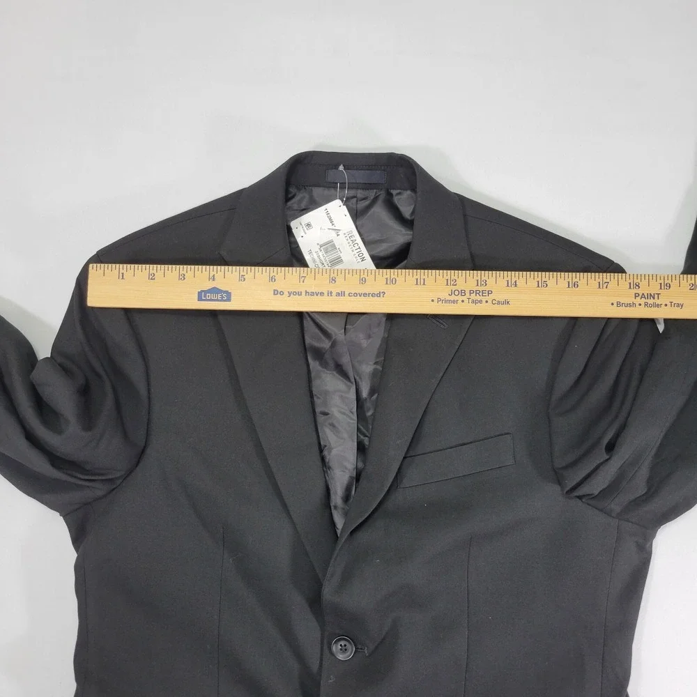 Kenneth Cole Reaction Men's‎ Sport Coat Blazer Two Button Black Techni-Cole 38S